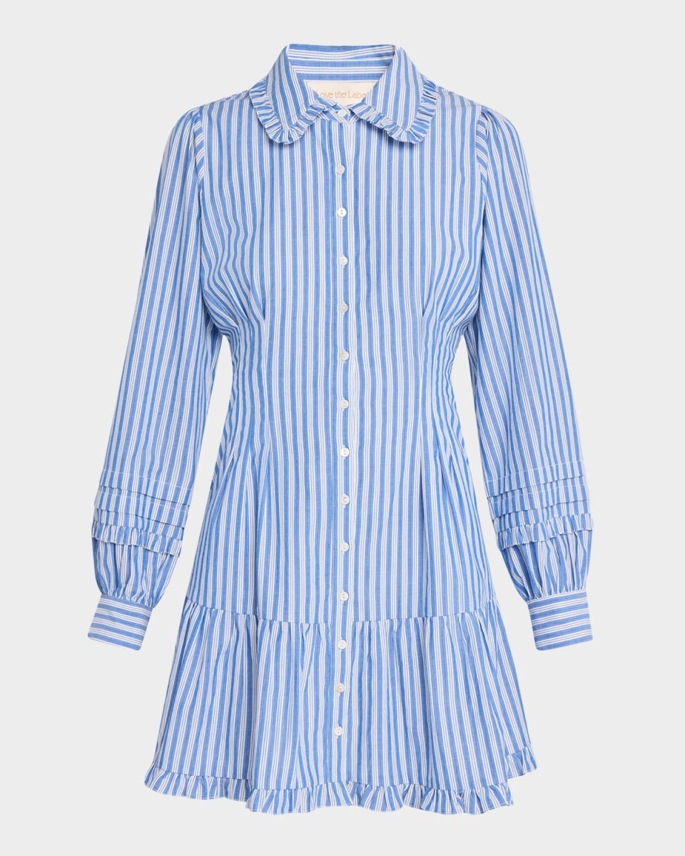 Marketa Striped Mini Shirtdress